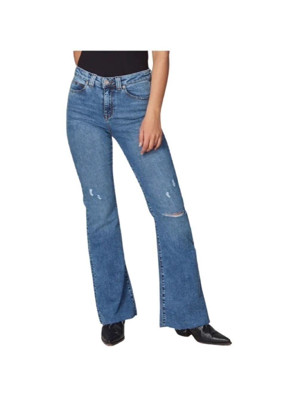 Plus Size Lola “Alice” High Rise Flare Medium Blue Jeans Sz 42/26